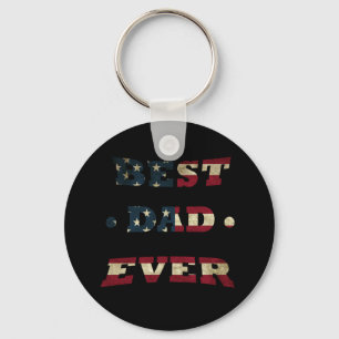 best dad ever with us american flag key ring
