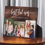 Best Dad Ever - Wood Father's Day Photo Collage Plaque<br><div class="desc">Celebrate your dad with the "Best Dad Ever" Father's Day Photo Collage Plaque, a heartfelt tribute to the man who means the world to you. This beautifully crafted plaque features a high-quality, customisable photo collage, allowing you to showcase cherished memories and special moments. The collage is elegantly arranged around the...</div>