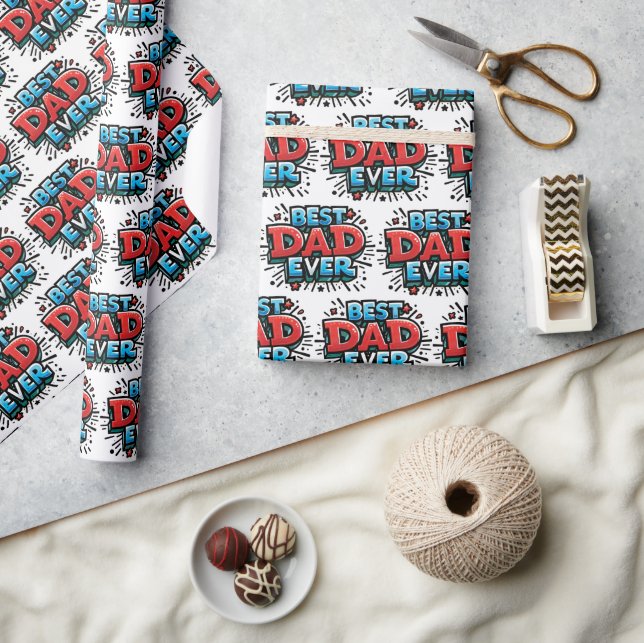 Best Dad Ever  Wrapping Paper (Crafts)