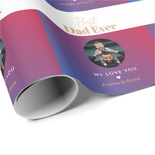 Best dad ever wrapping paper