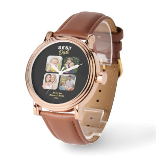 Best Dad Father 4 Family Photo Watch