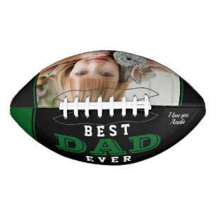 Best Dad Father Green Black Photo Keepsake American Football