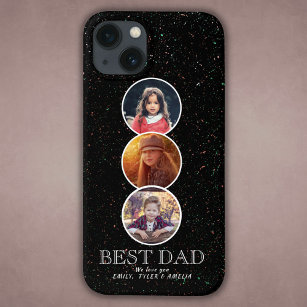 Best Dad Father`s Day 3 Oval Photo Collage Case-Mate iPhone Case