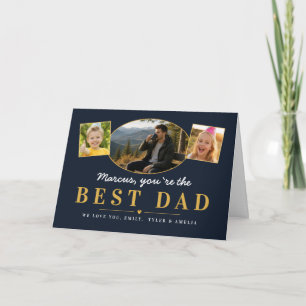 Best Dad Father’s Day Gift from Kids Photo  Holiday Card