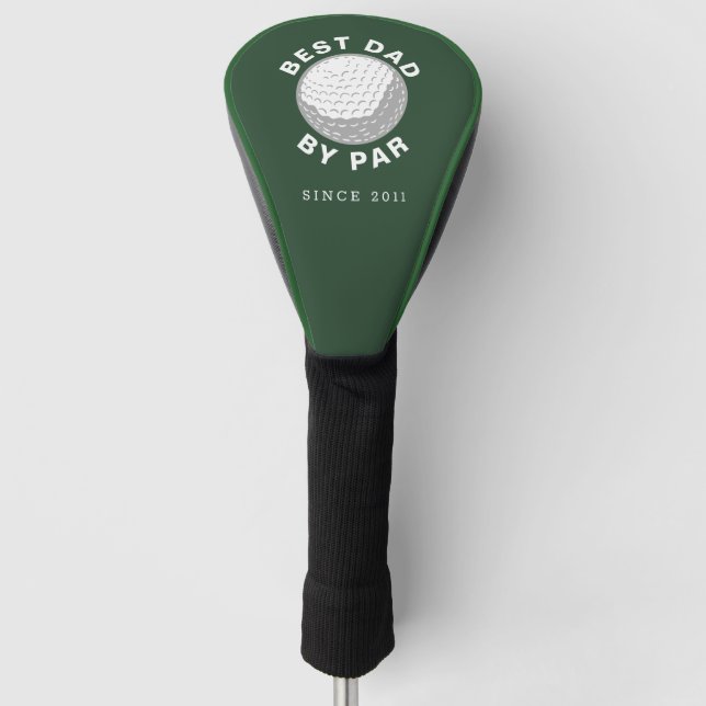 Best Dad Fathers Day Custom Modern Custom Golf Head Cover (Front)
