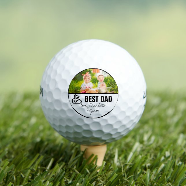 Best Dad | Father's Day Photo Golf Balls (Insitu Tee)