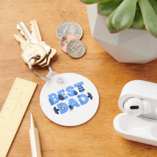 Best Dad Fitness Workout Gym Father's Day Key Ring