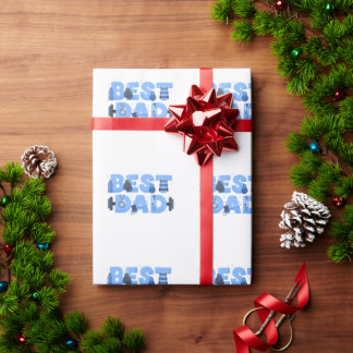Best Dad Fitness Workout Gym Father's Day Wrapping Paper
