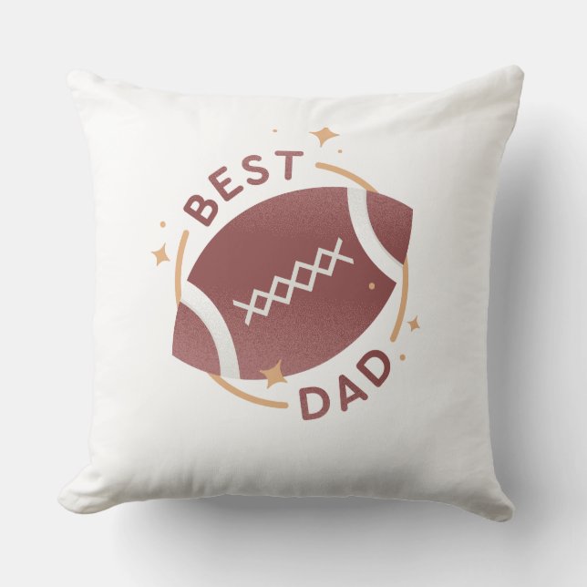 Best Dad Football  Cushion (Front)