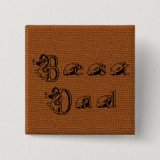 Best Dad Football Text 15 Cm Square Badge