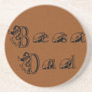 Best Dad Football Text Coaster