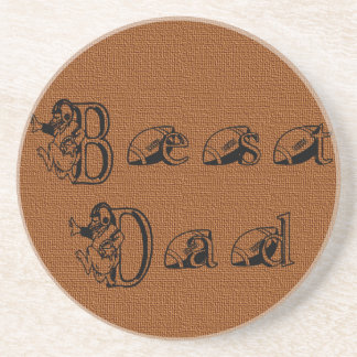 Best Dad Football Text Coaster