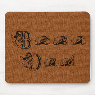 Best Dad Football Text Mouse Mat