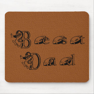 Best Dad Football Text Mouse Mat