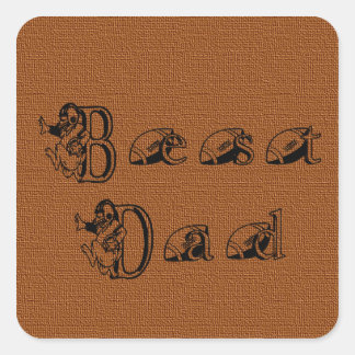Best Dad Football Text Square Sticker