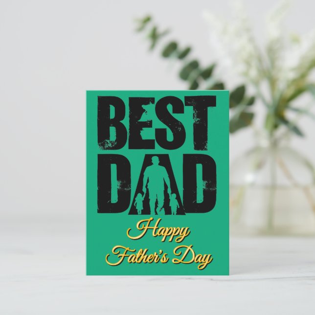 Best Dad for Happy Dad Day Card (Standing Front)