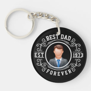 Best Dad Forever Birthday Gift T-Shirt Key Ring