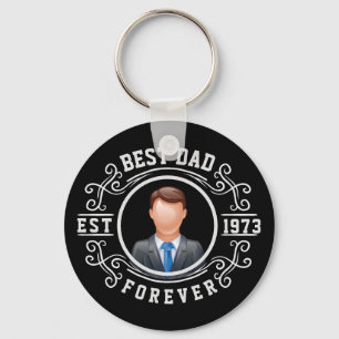 Best Dad Forever Birthday Gift T-Shirt Key Ring