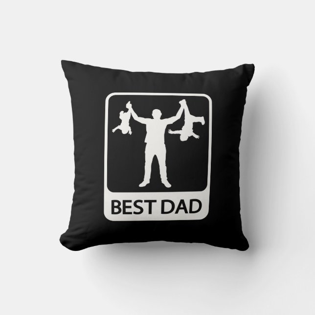 Best Dad - Funny Father's Day Cushion (Front)