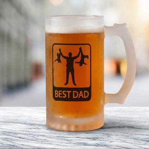 Best Dad - Funny Father's Day Frosted Glass Beer Mug
