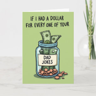 Best Dad Funny Money Jar Card