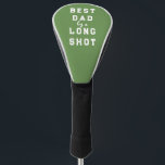 Best Dad Golf Head Cover<br><div class="desc">Best Dad gift featuring high praise for the dad who plays golf. Use tool to easily change green background to another colour.</div>
