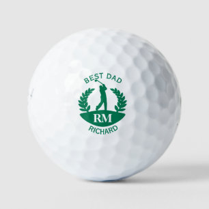 Best Dad Golfer Monogram First Name Golf Balls