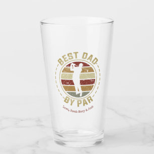 Best Dad Golfer Personalised Glass