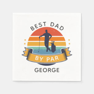 Best Dad Golfing Sports Father Birthday Gag Napkin
