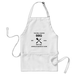 Best Dad Grill Master BBQ American Genius Standard Apron