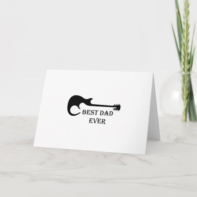 Best Dad Guitar Funny Guitarist Musician Gift Card (Front)