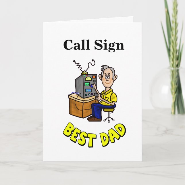 Best Dad Ham Radio Father's Day Card (Front)