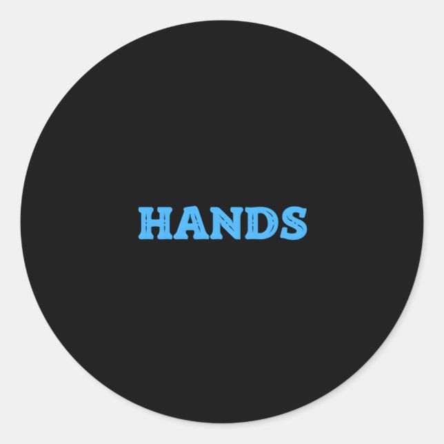 Best Dad Hands Down Craft Fathers Day Handprint Pa Classic Round Sticker (Front)