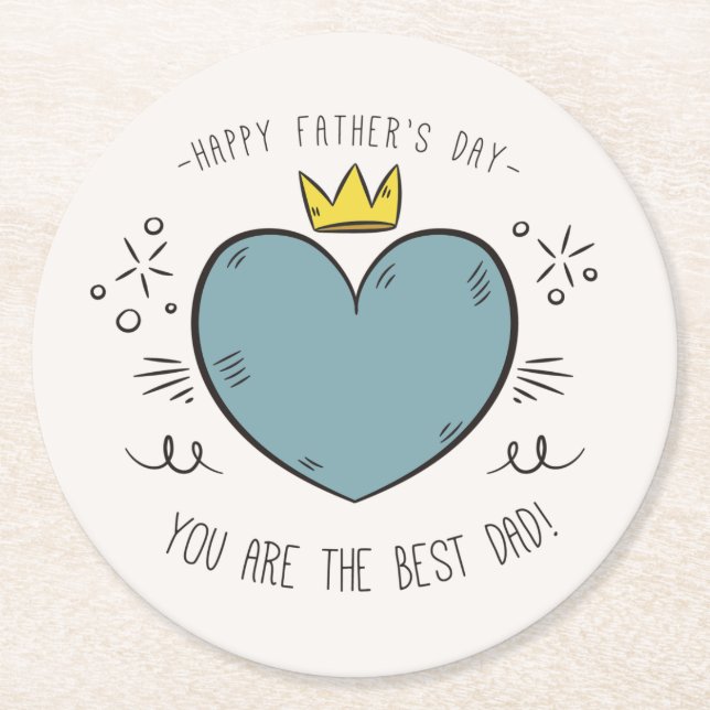 Best Dad Happy Father's Day | Coaster (Front)