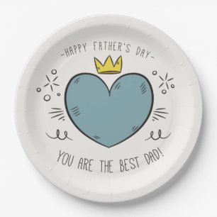 Best Dad Happy Father's Day   Paper Plate