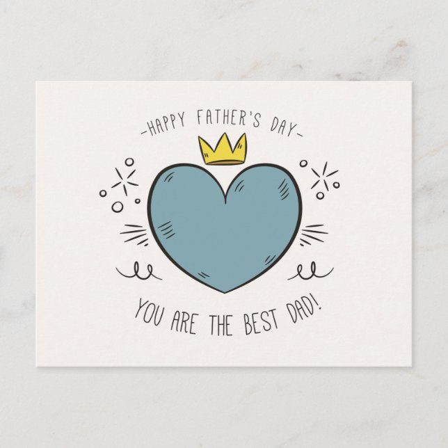 Best Dad Happy Father's Day | Postcard (Front)