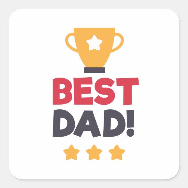 Best Dad Happy Father's Day | Sticker (Front)