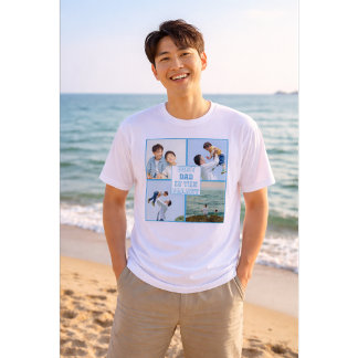 Best Dad in the Galaxy Custom Photo Tri-Blend Shirt