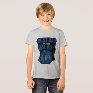 Best Dad in the Galaxy – Father and Son Earth Tri-Blend Shirt