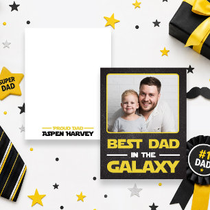 Best Dad in the Galaxy Father's Day Photo Card