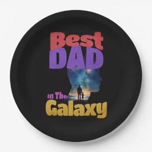 Best Dad In The Galaxy Paper Plate