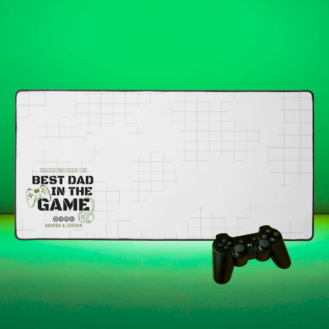 Best Dad in the Game Computer Desk Mat (Gaming Dad Desk Mat Mouse Pad)