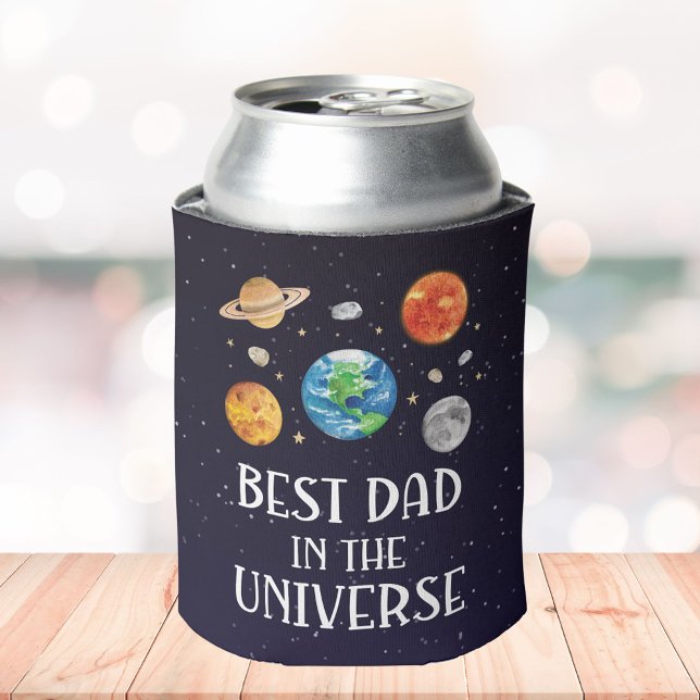 Best Dad in The Universe Funny Quote Fathers Day  Can Cooler (Creator Uploaded)