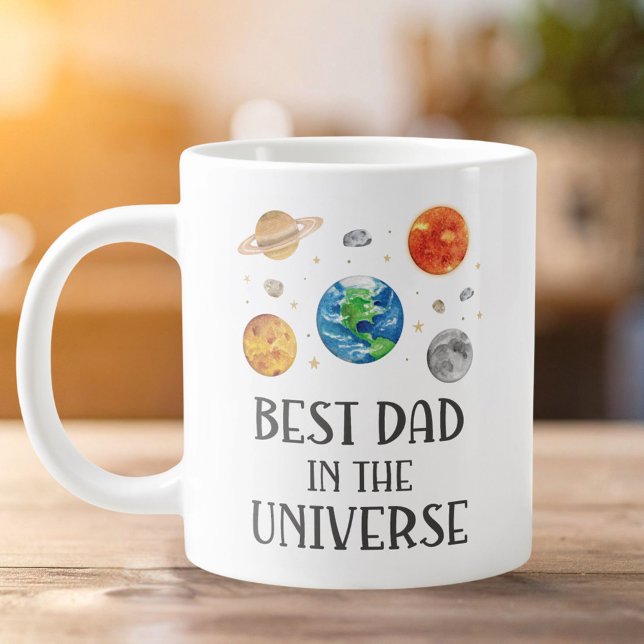 Best Dad in The Universe Funny Quote Fathers Day  Large Coffee Mug (Creator Uploaded)