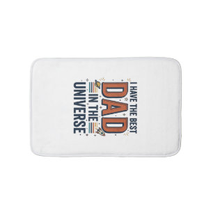 Best Dad in the Universe Space Vector Design_1 Bath Mat