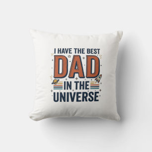 Best Dad in the Universe Space Vector Design_1 Cushion