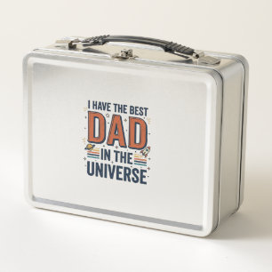 Best Dad in the Universe Space Vector Design_1 Metal Lunch Box