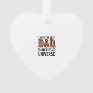 Best Dad in the Universe Space Vector Design_1 Ornament