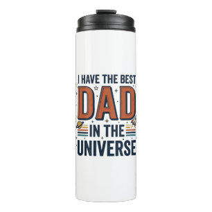Best Dad in the Universe Space Vector Design_1 Thermal Tumbler