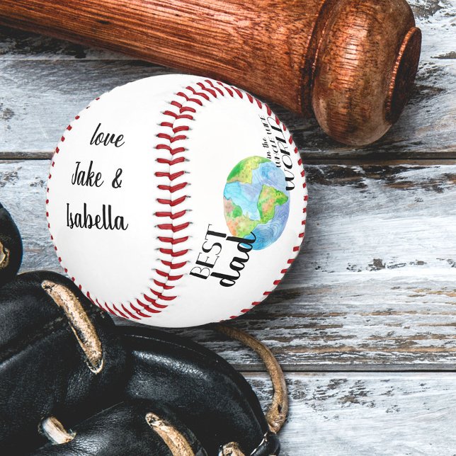 Best Dad in the Whole Wide World Personalised Baseball (Creator Uploaded)